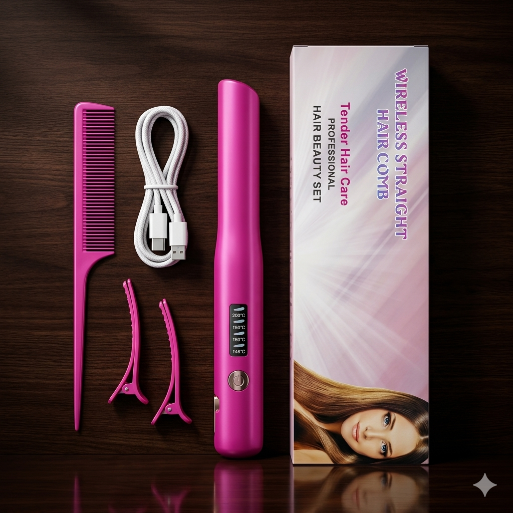 'Wirelss' Hair Straightener (Portable Hair Device)